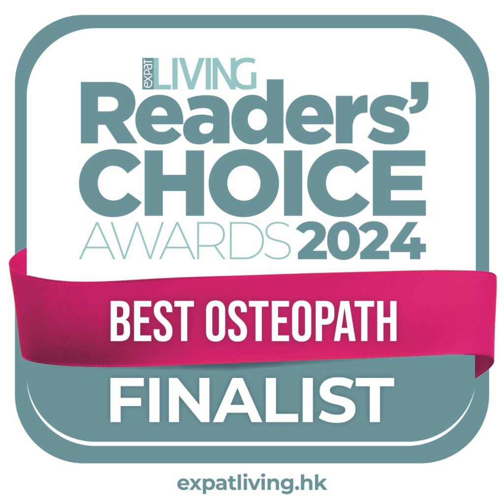 Expat Living Readers' Choice Awards 2024 finalist badge for Best Osteopath